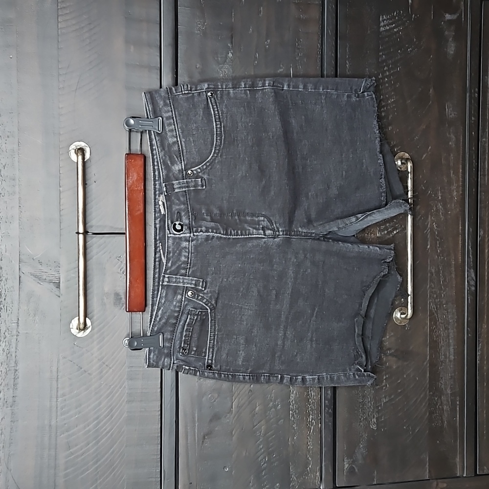 Black Denim Jean Shorts